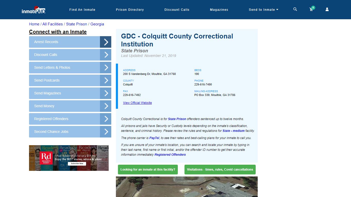 GDC - Colquitt County Correctional Institution & Inmate Search ...